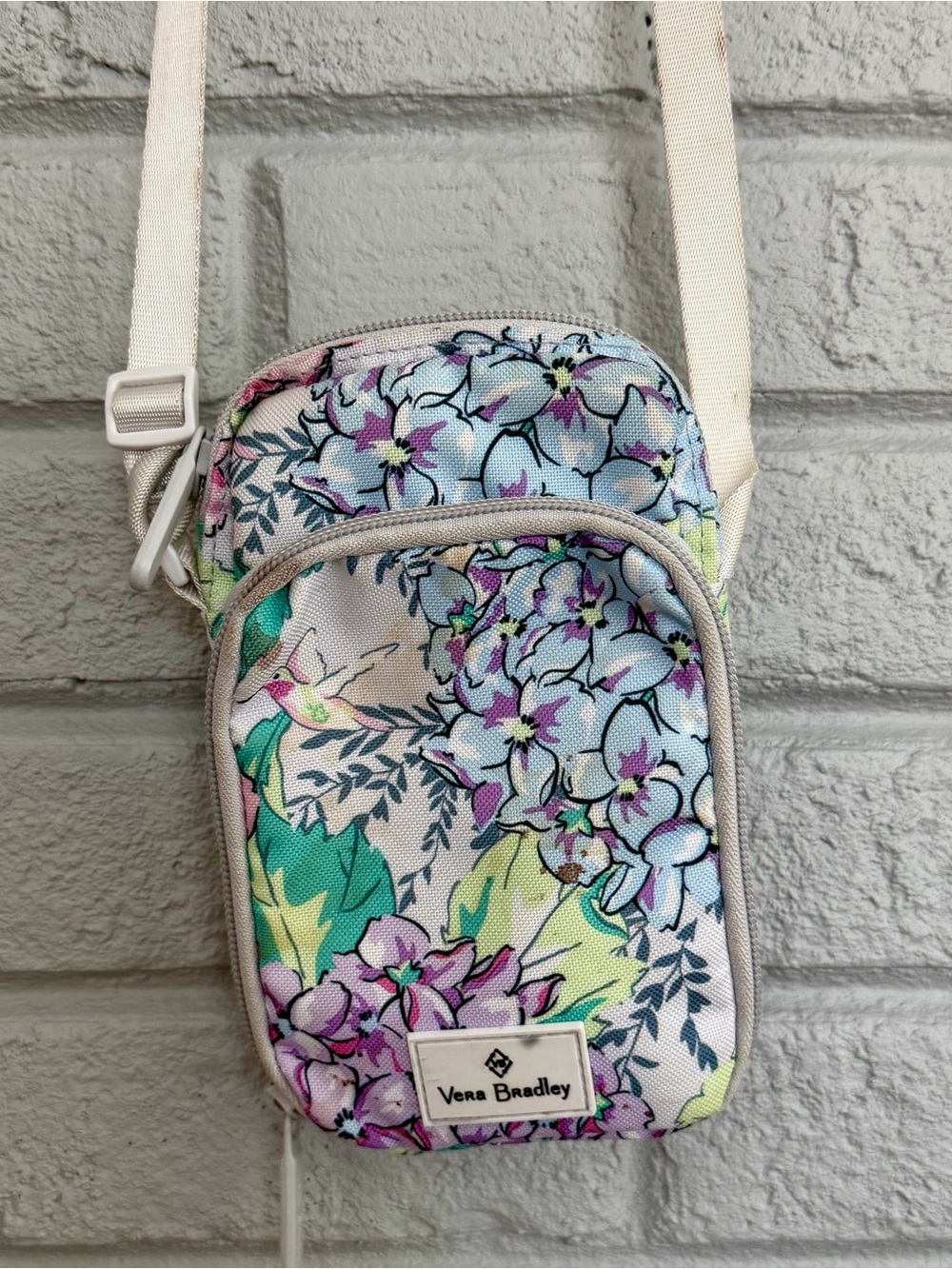 Vera Bradley Light Blue and Lavender Floral Crossbody